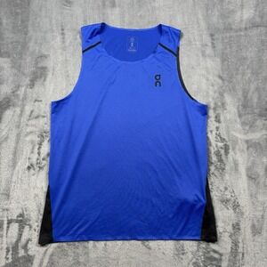 On Cloud Running Tank-T Top Sleeveless Gray/ Blue Men Small